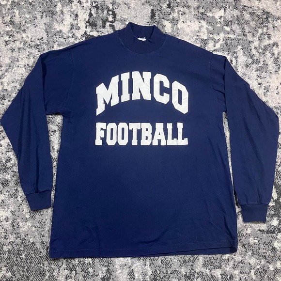 Vintage 70s Mockneck Shirt Gator Sportswear Minco Football Oklahoma - Picture 1 of 4